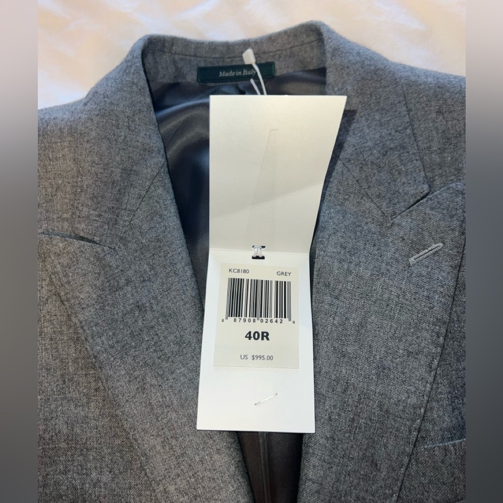 Never worn Kent & Curwen Grey suit (40R) $1,320 MSRP